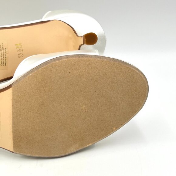 Touch Ups‎ Womens Size 9.5 Ophelia White Satin Jeweled Dress Sandals Heels Shoes - Picture 11 of 13